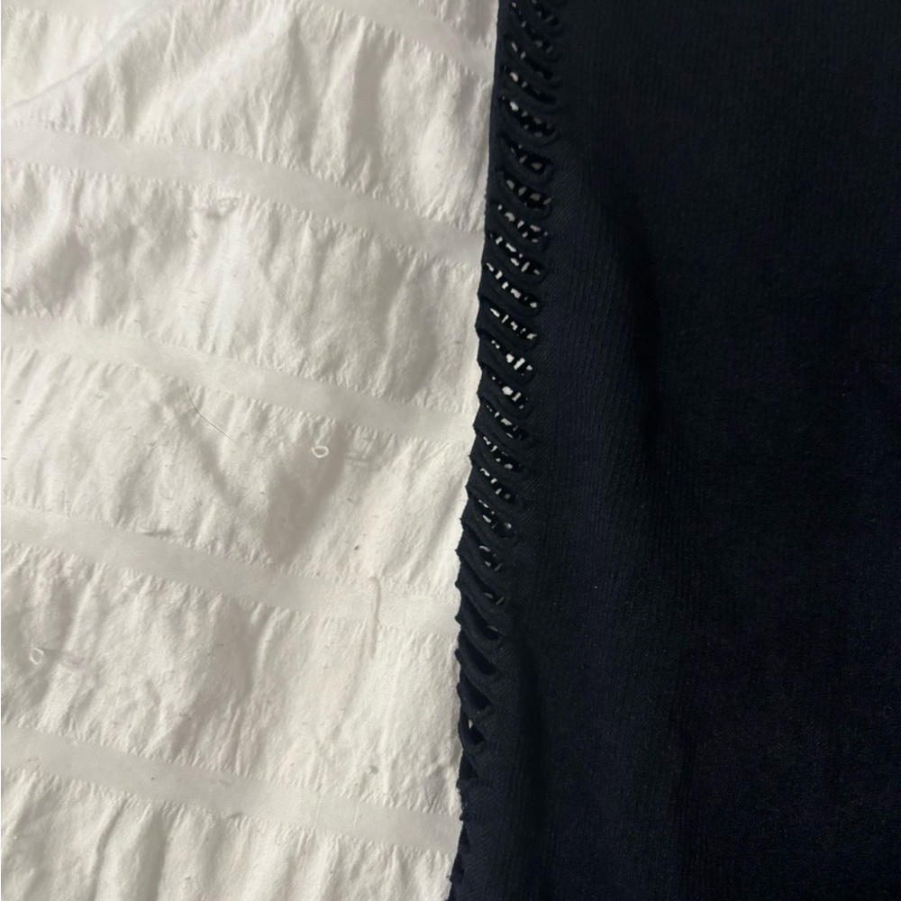 Bebe Elegant Black Top with Rhinestone Logo - Picture 5 of 5